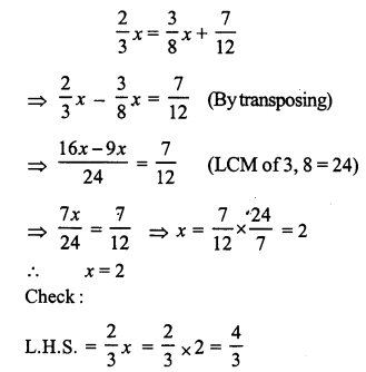 RS Aggarwal Solutions for Class 7 Maths Chapter 7–Linear Equations in One Variable Ex 7A Question 15