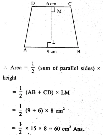 RS Aggarwal Solutions for Class 9 Maths Chapter 10–Area Question 4