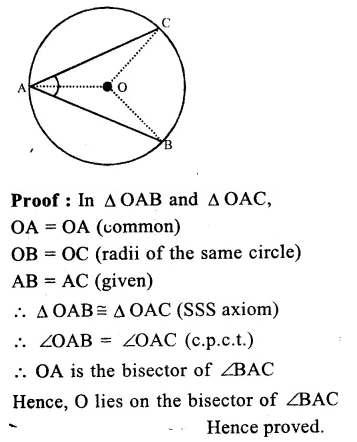 RS Aggarwal Solutions for Class 9 Maths Chapter 11–Circle Ex 11A Question 20
