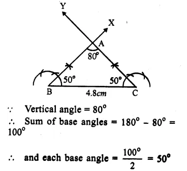 RS Aggarwal Solutions for Class 9 Maths Chapter 12–Geometrical Constructions Question 9