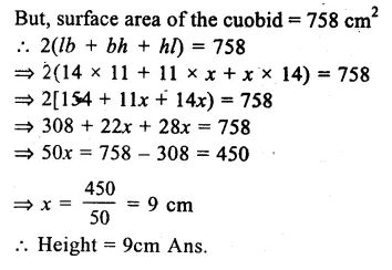 RS Aggarwal Solutions for Class 9 Maths Chapter 13–Volume and Surface Area Ex 13A Question 14