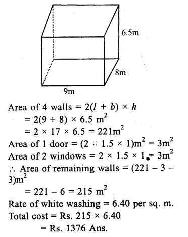 RS Aggarwal Solutions for Class 9 Maths Chapter 13–Volume and Surface Area Ex 13A Question 3