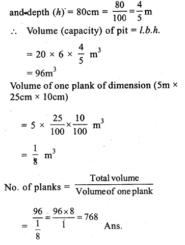 RS Aggarwal Solutions for Class 9 Maths Chapter 13–Volume and Surface Area Ex 13A Question 4