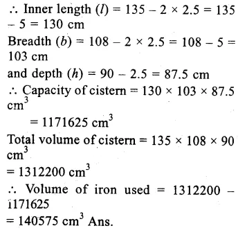RS Aggarwal Solutions for Class 9 Maths Chapter 13–Volume and Surface Area Ex 13A Question 7