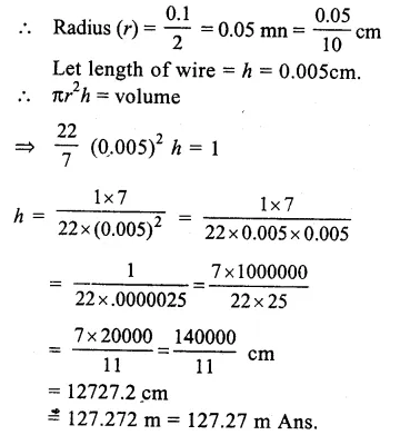 RS Aggarwal Solutions for Class 9 Maths Chapter 13–Volume and Surface Area Ex 13B Question 11