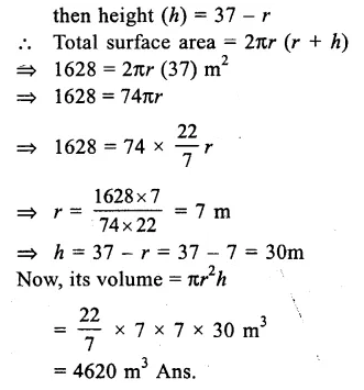 RS Aggarwal Solutions for Class 9 Maths Chapter 13–Volume and Surface Area Ex 13B Question 9
