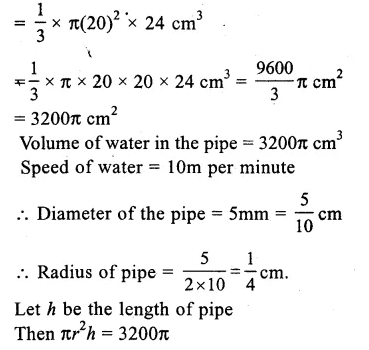 RS Aggarwal Solutions for Class 9 Maths Chapter 13–Volume and Surface Area Ex 13C Question 18