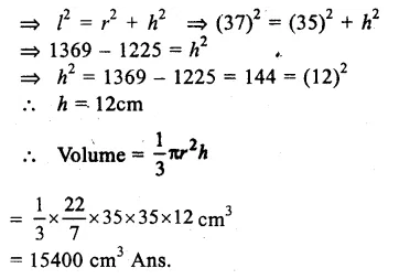 RS Aggarwal Solutions for Class 9 Maths Chapter 13–Volume and Surface Area Ex 13C Question 6