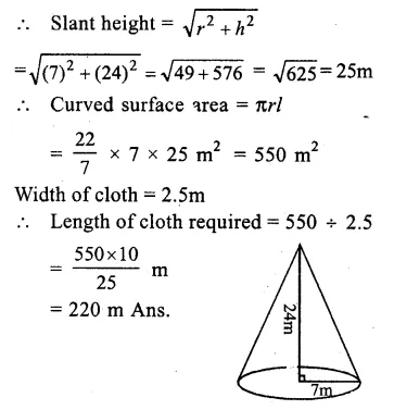 RS Aggarwal Solutions for Class 9 Maths Chapter 13–Volume and Surface Area Ex 13C Question 8