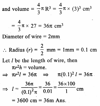 RS Aggarwal Solutions for Class 9 Maths Chapter 13–Volume and Surface Area Ex 13D Question 12