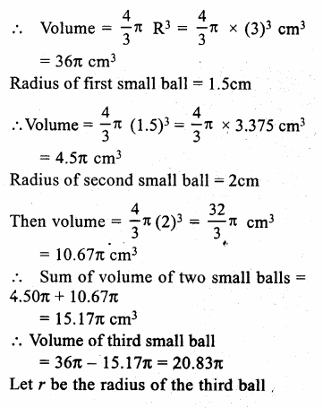 RS Aggarwal Solutions for Class 9 Maths Chapter 13–Volume and Surface Area Ex 13D Question 16