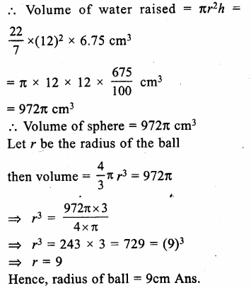 RS Aggarwal Solutions for Class 9 Maths Chapter 13–Volume and Surface Area Ex 13D Question 19