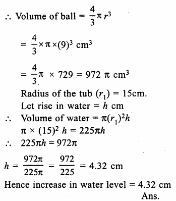 RS Aggarwal Solutions for Class 9 Maths Chapter 13–Volume and Surface Area Ex 13D Question 20