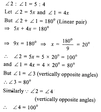 RS Aggarwal Solutions for Class 9 Maths Chapter 4–Lines and Triangles Ex 4A Question 2