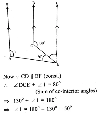 RS Aggarwal Solutions for Class 9 Maths Chapter 4–Lines and Triangles Ex 4A Question 6