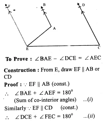 RS Aggarwal Solutions for Class 9 Maths Chapter 4–Lines and Triangles Ex 4A Question 7