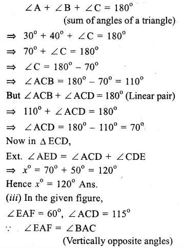RS Aggarwal Solutions for Class 9 Maths Chapter 4–Lines and Triangles Ex 4A Question 17