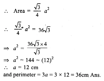 RS Aggarwal Solutions for Class 9 Maths Chapter 7–Areas Question 12