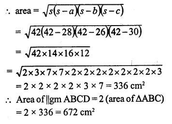 RS Aggarwal Solutions for Class 9 Maths Chapter 7–Areas Question 22