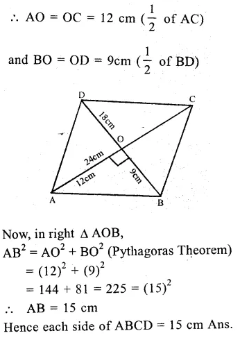 RS Aggarwal Solutions for Class 9 Maths Chapter 9–Quadrilaterals and Parallelograms Ex 9B Question 10