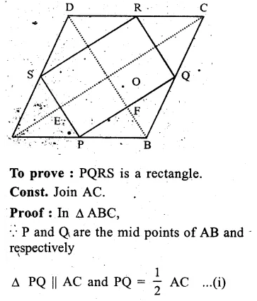 RS Aggarwal Solutions for Class 9 Maths Chapter 9–Quadrilaterals and Parallelograms Ex 9C Question 10
