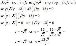RS Aggarwal Solutions for Class 10 Maths Chapter 4–Quadratic Equations Exercise 10A Question 26