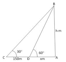 RS Aggarwal Solutions for Class 10 Maths Chapter 14–Height and Distance Exercise 14 Question 13