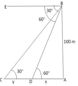 RS Aggarwal Solutions for Class 10 Maths Chapter 14–Height and Distance Exercise 14 Question 19
