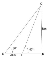 RS Aggarwal Solutions for Class 10 Maths Chapter 14–Height and Distance Exercise 14 Question 21