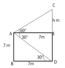 RS Aggarwal Solutions for Class 10 Maths Chapter 14–Height and Distance Exercise 14 Question 22