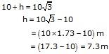 RS Aggarwal Solutions for Class 10 Maths Chapter 14–Height and Distance Exercise 14 Question 24