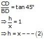 RS Aggarwal Solutions for Class 10 Maths Chapter 14–Height and Distance Exercise 14 Question 6
