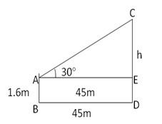 RS Aggarwal Solutions for Class 10 Maths Chapter 14–Height and Distance Exercise 14 Question 3