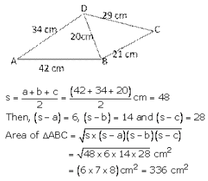 RS Aggarwal Solutions for Class 10 Maths Chapter 15–Perimeter and Areas of Plane Figures Exercise 15B Question 26