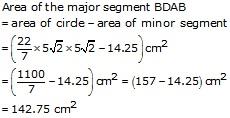 RS Aggarwal Solutions for Class 10 Maths Chapter 16–Areas of Circle, Sector and Segment Question 72