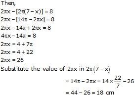 RS Aggarwal Solutions for Class 10 Maths Chapter 16–Areas of Circle, Sector and Segment Question 9