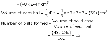 RS Aggarwal Solutions for Class 10 Maths Chapter 17–Volume and Surface Areas of Solids Exercise 17B Question 1