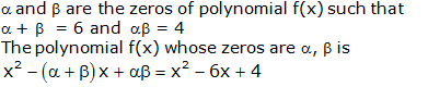 RS Aggarwal Solutions for Class 10 Maths Chapter 2–Polynomials Exercise 2A Question 17