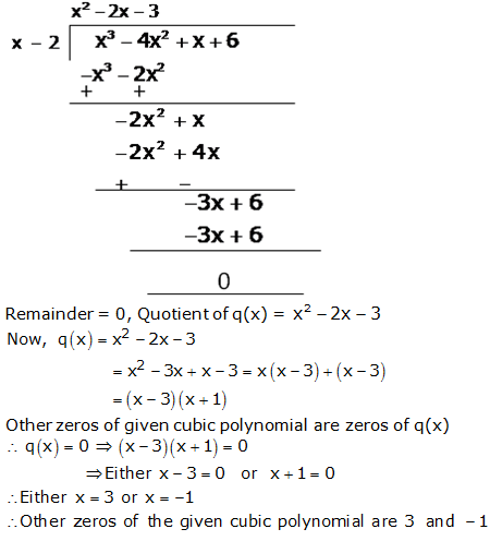 RS Aggarwal Solutions for Class 10 Maths Chapter 2–Polynomials Exercise 2B Question 10