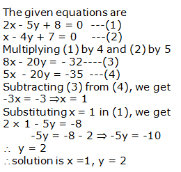 RS Aggarwal Solutions for Class 10 Maths Chapter 3–Linear Equations In Two Variables Exercise 3B Question 10