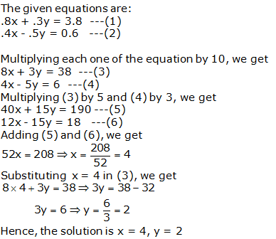 RS Aggarwal Solutions for Class 10 Maths Chapter 3–Linear Equations In Two Variables Exercise 3B Question 17