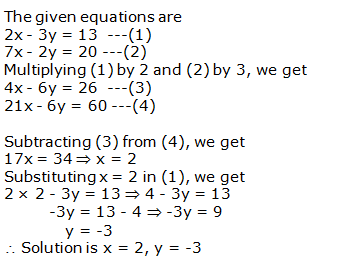 RS Aggarwal Solutions for Class 10 Maths Chapter 3–Linear Equations In Two Variables Exercise 3B Question 5