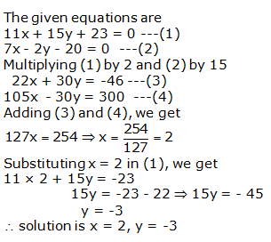 RS Aggarwal Solutions for Class 10 Maths Chapter 3–Linear Equations In Two Variables Exercise 3B Question 9
