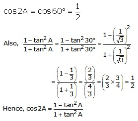 RS Aggarwal Solutions for Class 10 Maths Chapter 11–T Ratios Of Some Particular Angles Question 13