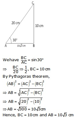 RS Aggarwal Solutions for Class 10 Maths Chapter 11–T Ratios Of Some Particular Angles Question 20
