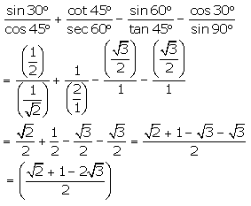RS Aggarwal Solutions for Class 10 Maths Chapter 11–T Ratios Of Some Particular Angles Question 4