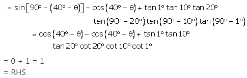 RS Aggarwal Solutions for Class 10 Maths Chapter 12–Trigonometric Ratios Of Some Complemantary Angles Question 7