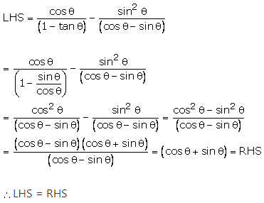 RS Aggarwal Solutions for Class 10 Maths Chapter 13–Trigonometric Identities Ex 8a Question 14