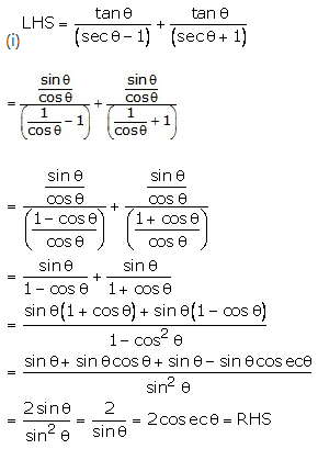 RS Aggarwal Solutions for Class 10 Maths Chapter 13–Trigonometric Identities Ex 8a Question 19
