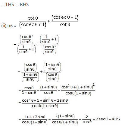RS Aggarwal Solutions for Class 10 Maths Chapter 13–Trigonometric Identities Ex 8a Question 19